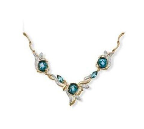 Колье из золота с топазами