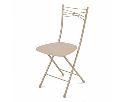 Стул для кухни Кухонный складной Мебель со спинкой для дома NIKA Слоновая кость/бежевый металлик АРТ ССН1/11
