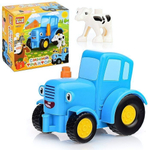 Конструктор пластмассовый "Синий трактор" большие кубики с коровой, 5 дет. 10022-GK (48) (Город маст