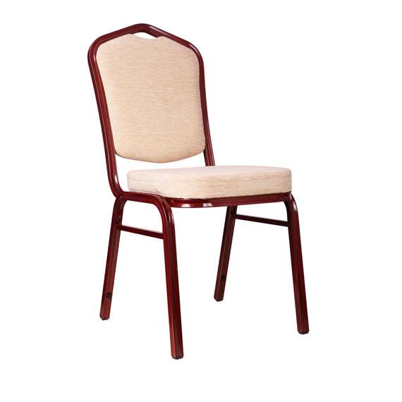 Стул Хит 25мм - красное дерево, шенилл бежевый