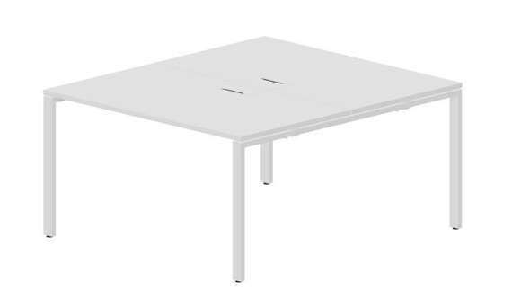 Составной стол Strike на 2 рабочих места 1380х1566х750мм (2 металлических аутлета)