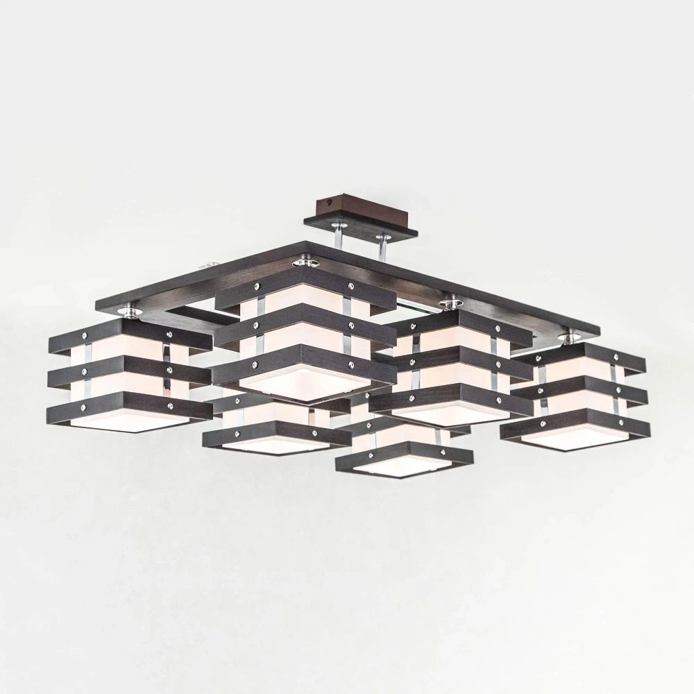 Citilux Киото CL133161 Люстра деревянная Венге Хром