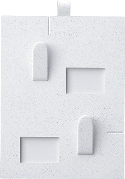 Вкладыш 06/горизонтальный/для 2 колец/2 вертикальных язычка/2 окошка для бирки/петелька