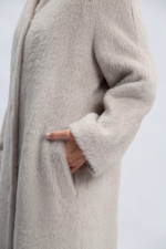 Пальто однобортное без воротника