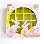 Коробка для 16 конфет "Пасхальные зайчата", 17,7 х 17,7 х 3,8 см