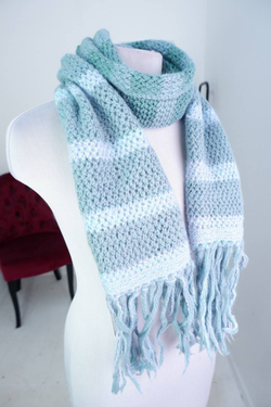 Шарф теплый в нежную расцветку