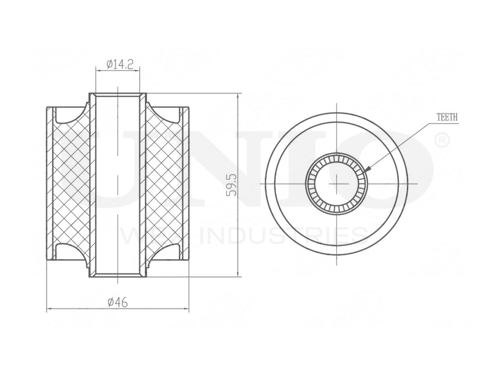 Сайлентблок заднего рычага UNIO RMP-20596