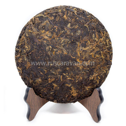 0372/2022 Чай прессованный черный Пуэр Шу "Саньта" ци цзы бин 357гр