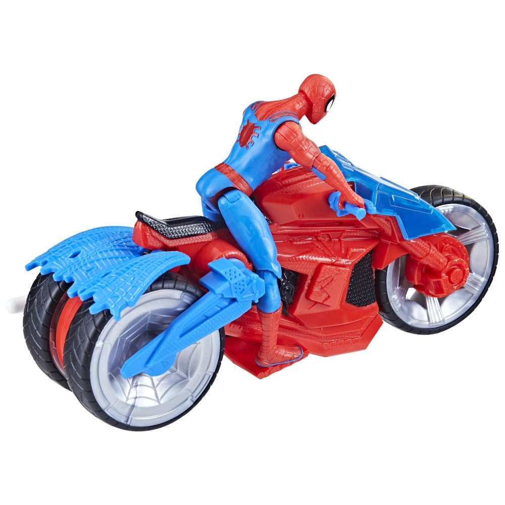 Hasbro Marvel SPIDER-MAN - Мотоцикл Web Blast Cycle с пусковым устройством + фигурка F6899