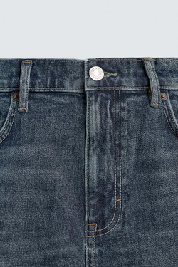 ZARA ДЖИНСОВЫЕ ШОРТЫ REGULAR FIT, СИНИЙ