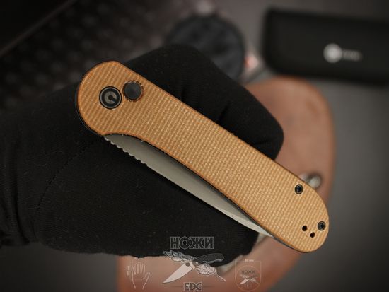 Складной нож Civivi Elementum Button C2103D c клинком из стали Sandvik™ 14C28N, рукоять микарта