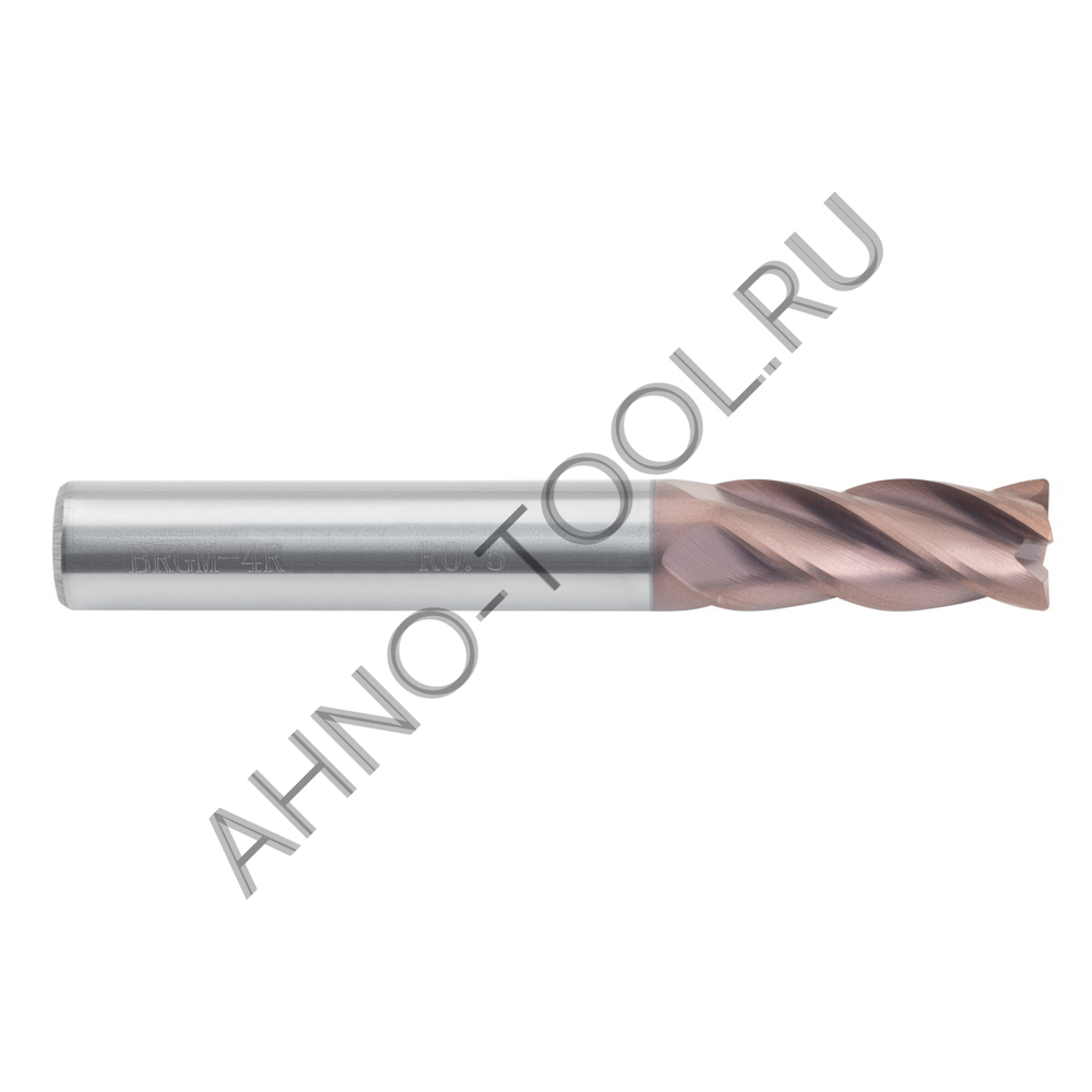 Фреза твердосплавная радиусная   6мм (L=50, l=16, хв=6) Z4 35° по стали, нерж., чугуну, с радиусной