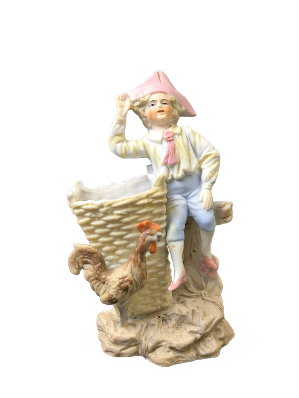 Карандашница (статуэтка) "Мальчик с петухом" Германия