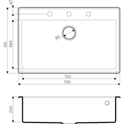 Кухонная мойка Omoikiri Tedori 79-BE