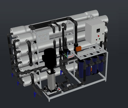 AWT RO-12/8040 - установка обратного осмоса с насосом (до 12 м3/ч)