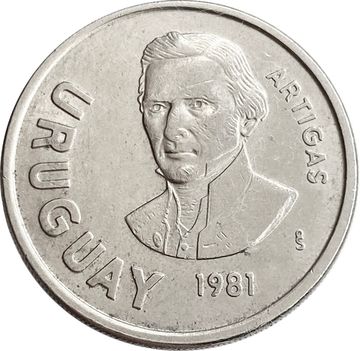 10 новых песо 1981 Уругвай