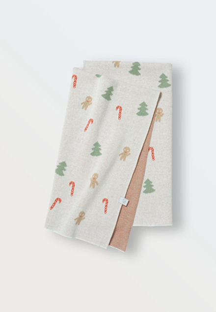 Вязаный плед simple зимняя сказка