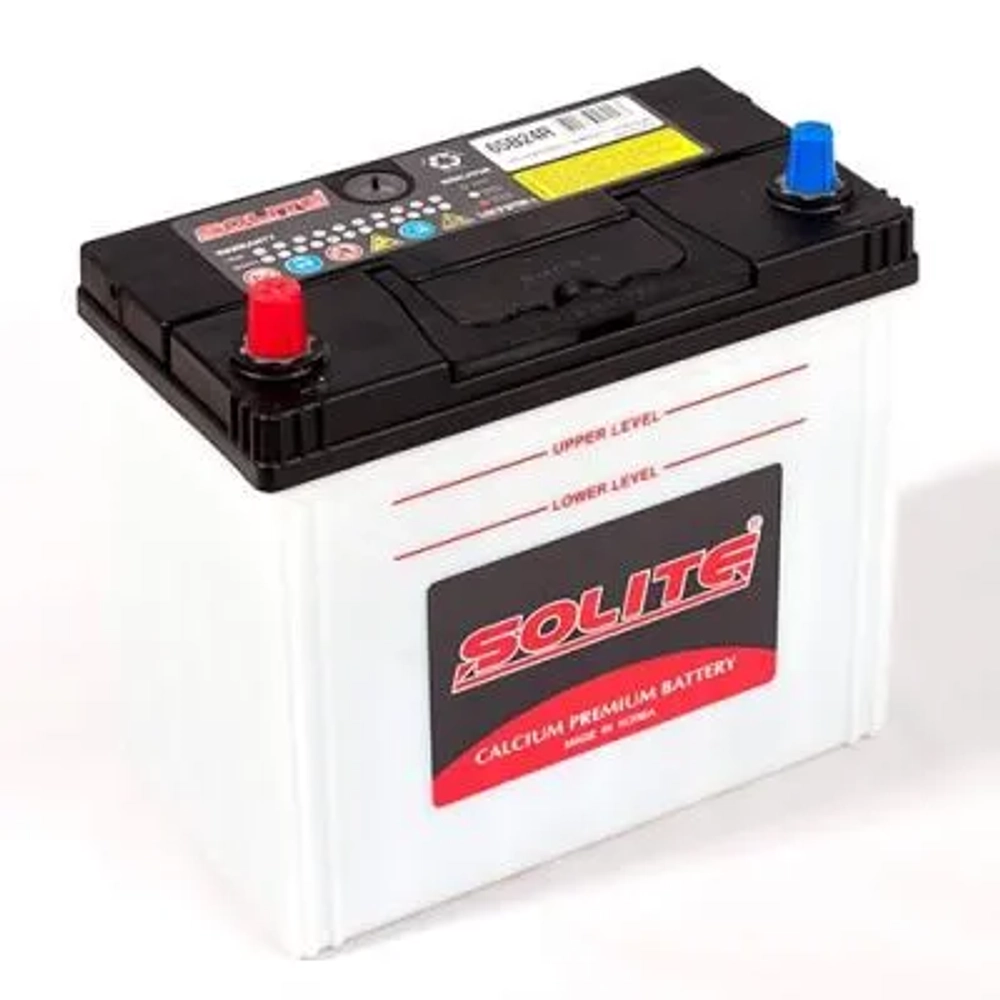 Аккумулятор 6СТ-50 А.ч., п.п., L+, Solite (тонкая клемма)