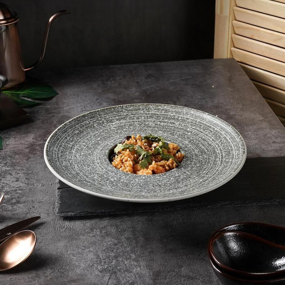 Тарелка глубокая 250 мл 26,7*6 см для пасты глазурь Glossy Stone Untouched Taiga P.L. [1]