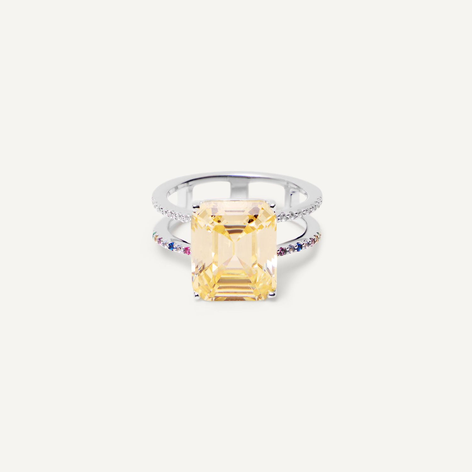 Кольцо Shine Bright Ring – Yellow Silver