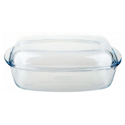 Форма для выпечки стекло, 22х37.5х11 см, 6.5 л, прямоуг, с крыш, Pyrex, 466AA