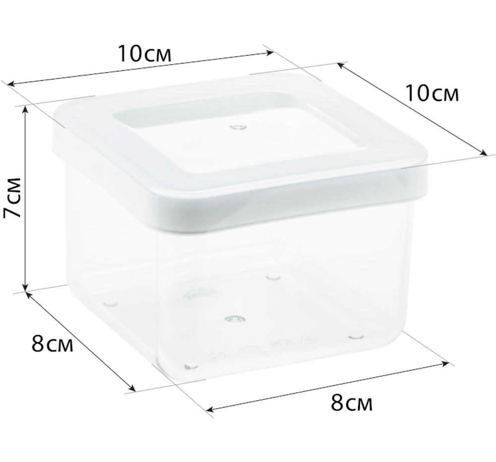 Емкость для сыпучих продуктов СТЕП 0,5л 10х10х7см