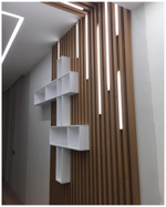 Потолочно-стеновые рейки с подсветкой из Сосны 40х40мм