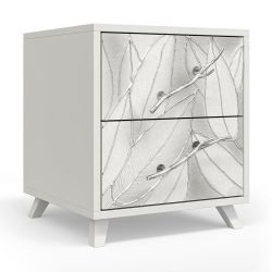 Тумба Арт Сканди с 2-мя ящиками Айс Античное серебро