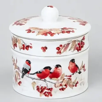 Банка «Лесная сказка» снегири 11,5*12см 500 мл