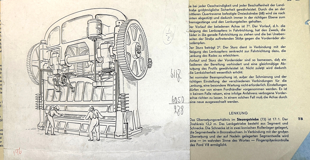 «FORD V8» Каталог автомобиля Форд, оборуд-го 8-ми цилиндр-м двигателем в Германии г. Кёльн 1938г.