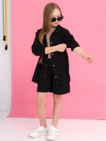 Рубашка Лен, черная