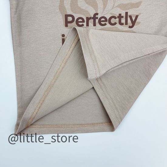 Футболка хлопковая "One love" Капучино, с принтом