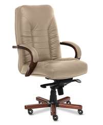 Кресло для руководителя Tango A бежевая кожа