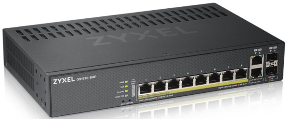 Коммутатор управляемый ZYXEL GS1920-8HPV2-EU0101F