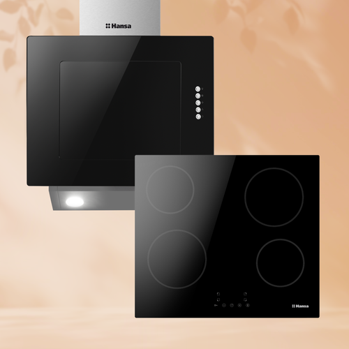 Комплект встраиваемой техники: Электрическая варочная панель Hansa BHC633005 + Вытяжка Hansa OKP6221SH