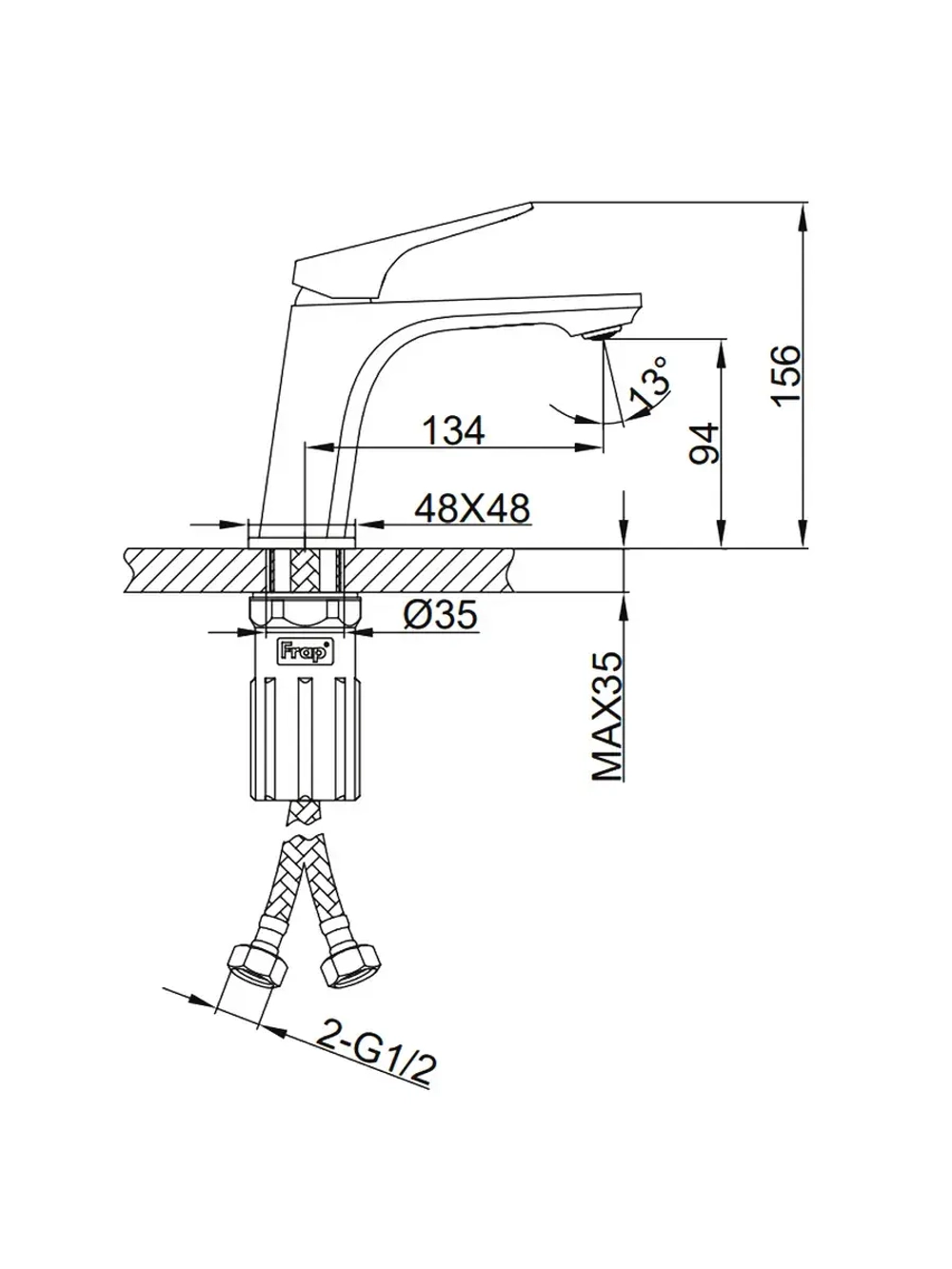 Смеситель для раковины FRAP F1087
