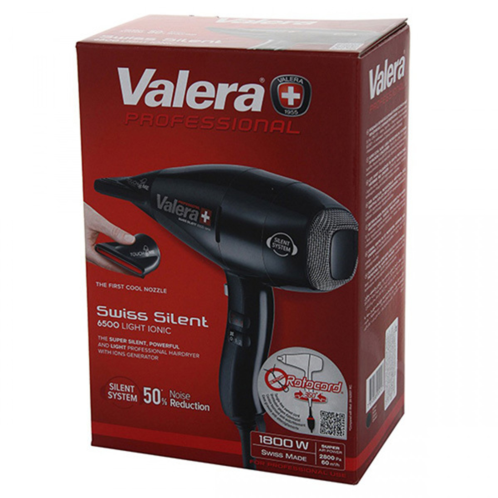 Фен для волос 1800Вт Valera Swiss Silent Light Ionic Rotocord SX 6500Y RC