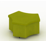 Комплект стеллажей Лепесток с мягким пуфом коллекции Поколение А