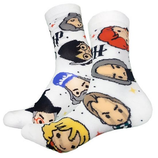 Носки Гарри Поттер "Главные герои Поттерианы", р-р 36-42 (белый)