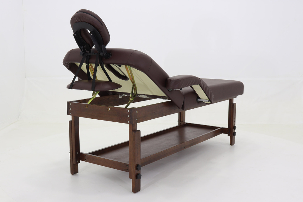 Массажный стол стационарный Med-Mos FIX-1A (SW2.31.10) мягкий, Коричневый