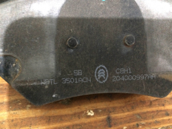 Диск тормозной колодки передние Chery Tiggo 8 Pro 21-нв Б/У Оригинал 204000997aa