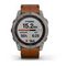 Умные часы Garmin Fenix 7X Sapphire Solar титановый черный с коричневым кожаным ремешком