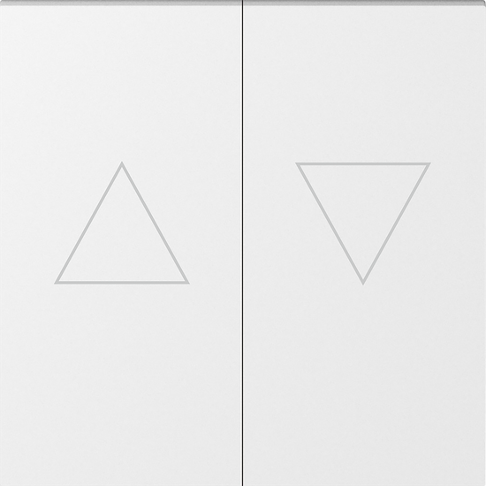 Клавиша 2-я со стрелками для жалюзи,  матовый белый,  серия A07