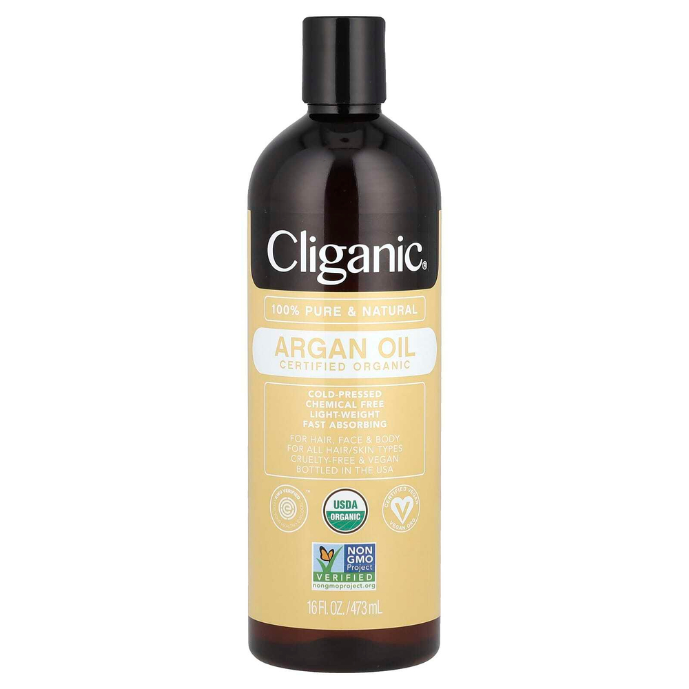 Cliganic, Органическое аргановое масло, 473 мл (16 жидк. унц.)
