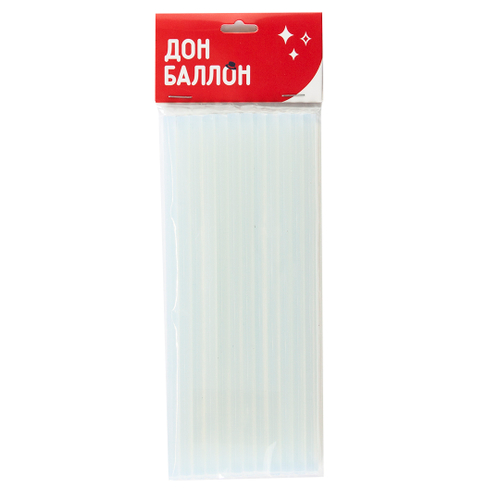 Клеевые стержни D 7 мм, 20 см, Прозрачный, 12 шт.