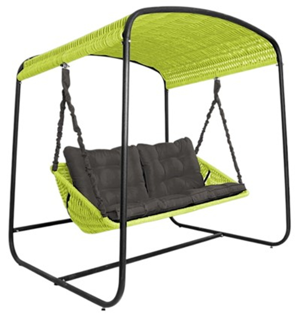 Качели DeckWOOD Sky Bed Lite (светло-зеленый, подушка графит)
