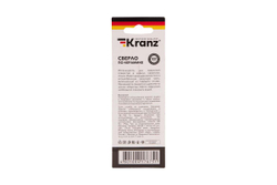 Сверло по стеклу и керамике 10 мм, 4 грани, шестигранный хвостовик KRANZ KR-91-0651