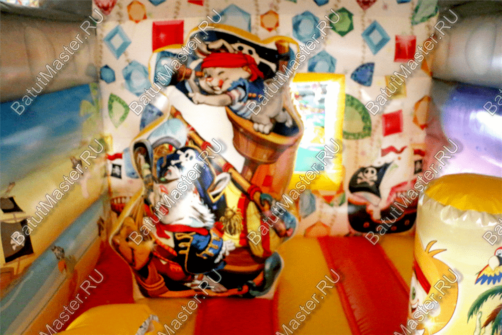 Коммерческий надувной батут "Сундучок с крышей"