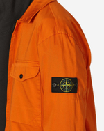 Stone Island Окрашенная В Готовом Виде Верхняя Рубашка Оранжевого Цвета