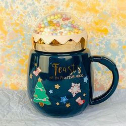 Lenardi 315-004 Детская кружка 470мл с крышкой НОВЫЙ ГОД в под.уп. (х48)Фарфор